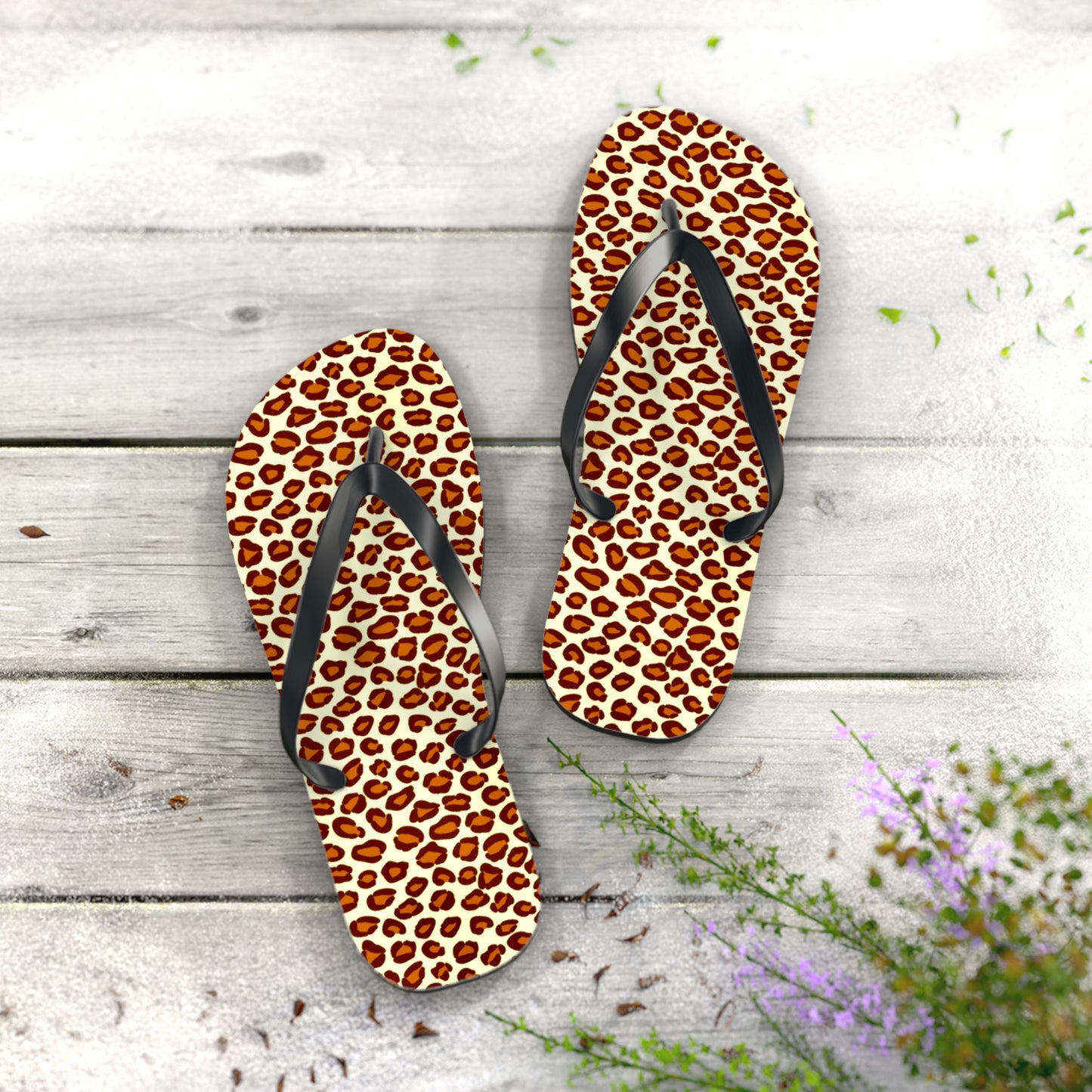 Hot Cheetah Flip Flops