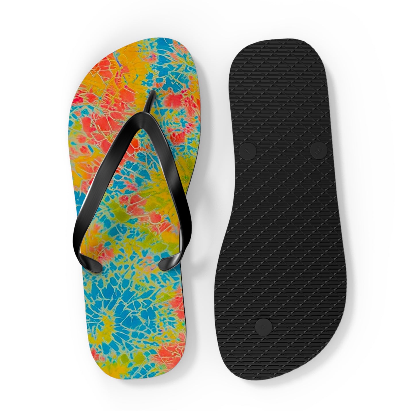 Tie Dye Glass Flip Flops