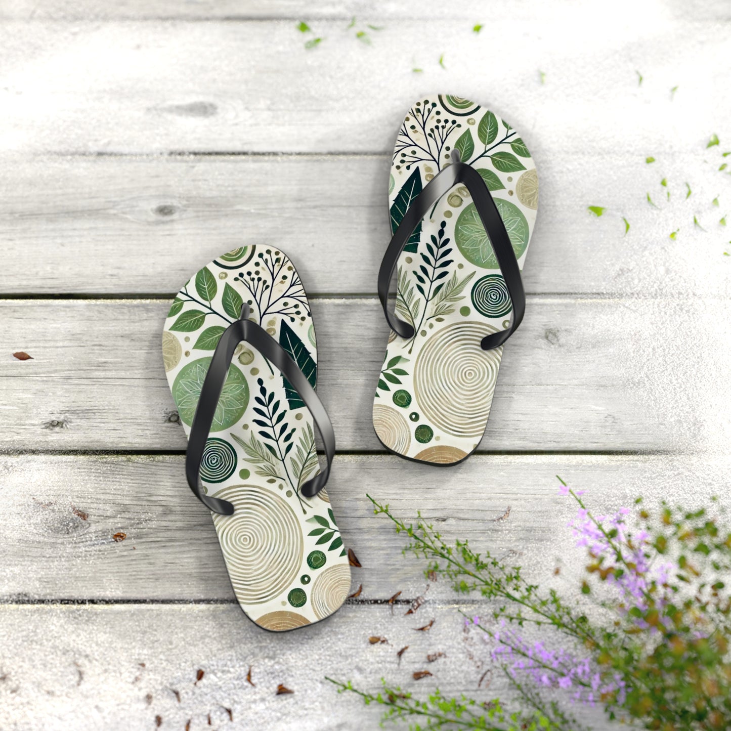 Nature Color Flip Flops