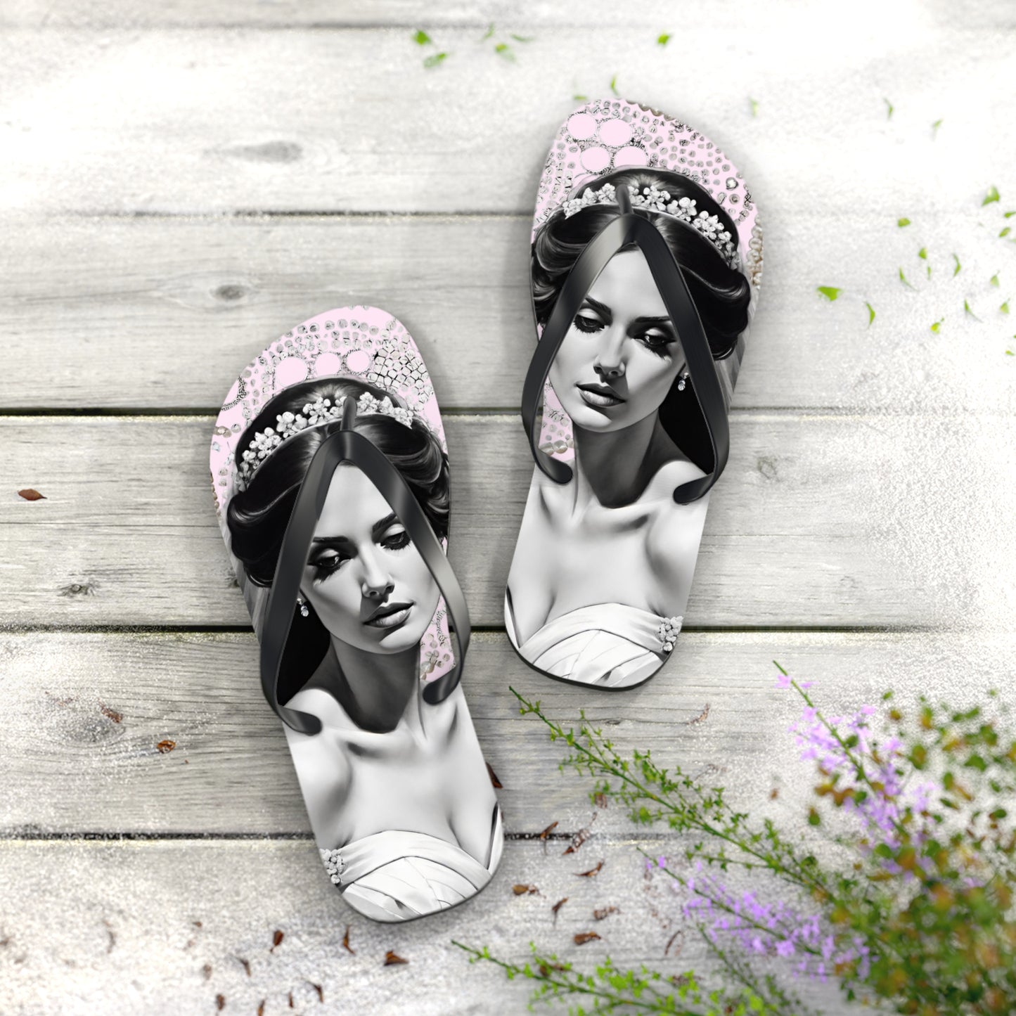 Bride Lt Pink Flip Flops