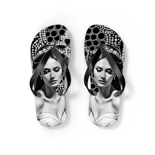 Bride Black Flip Flops