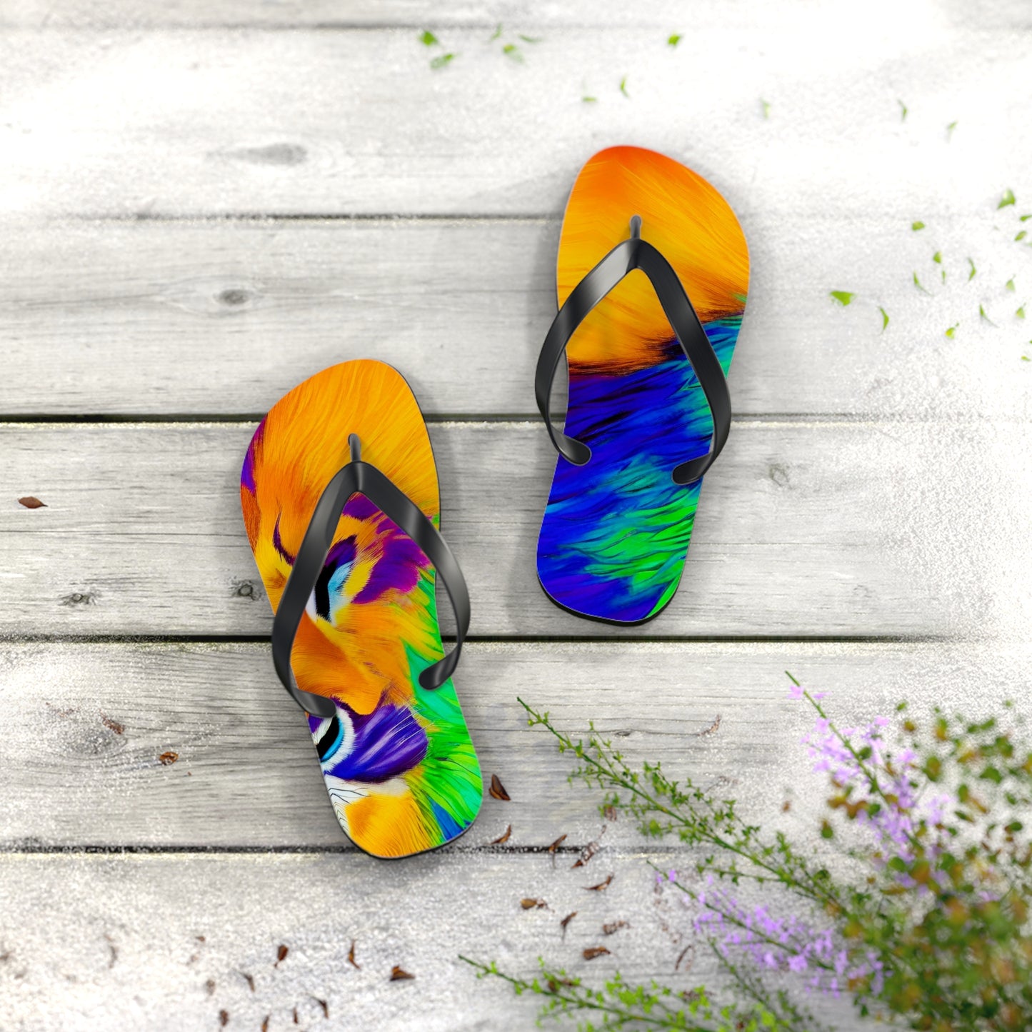 Lion in Splendor Flip Flops