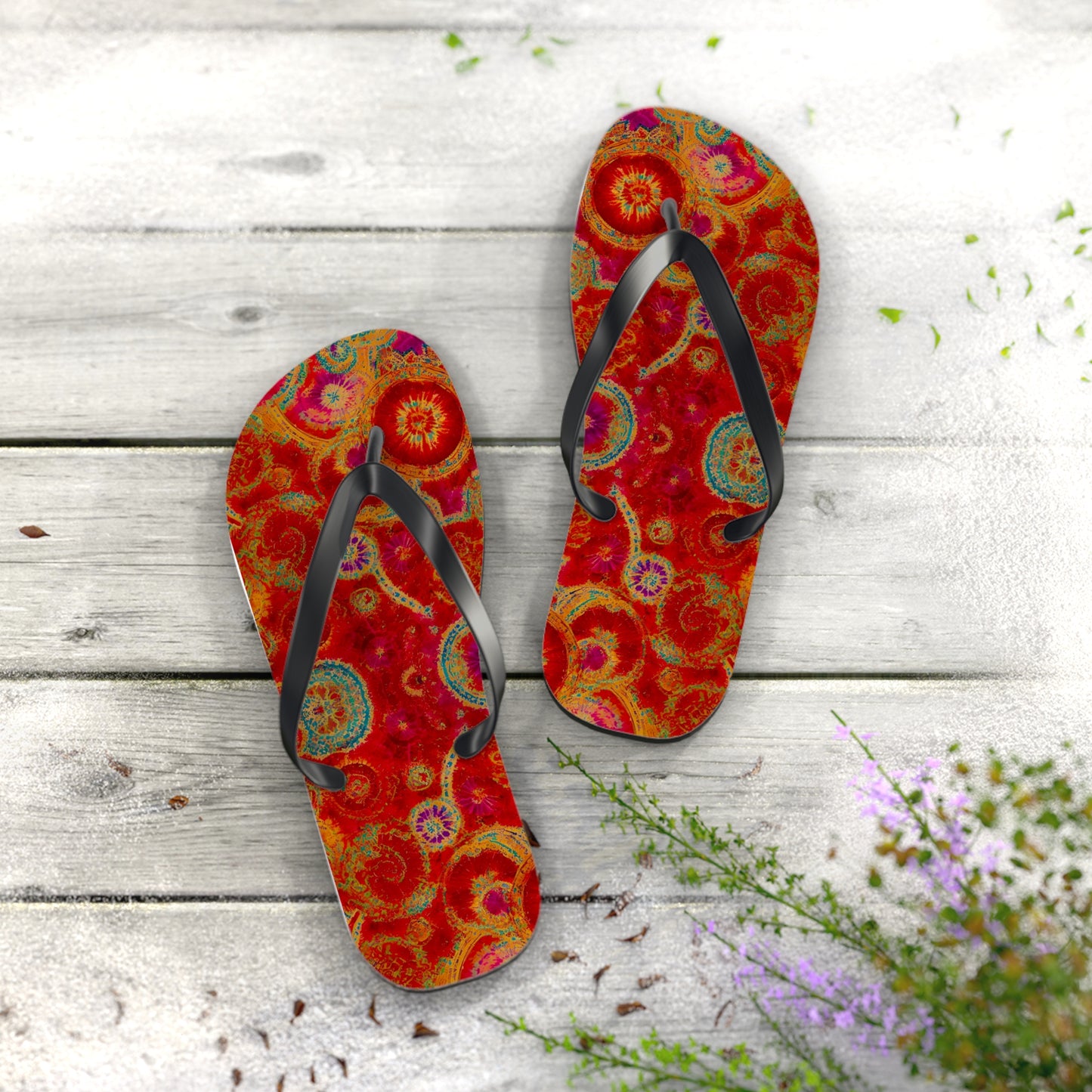 Antique Wallpaper Flip Flops