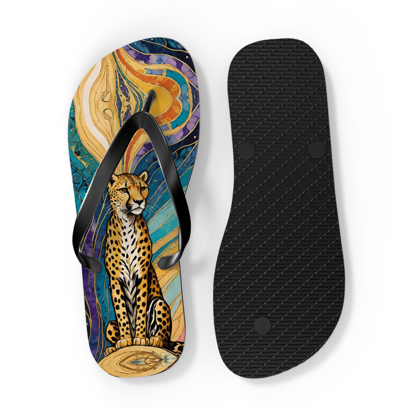 Cheetah Skies Flip Flops