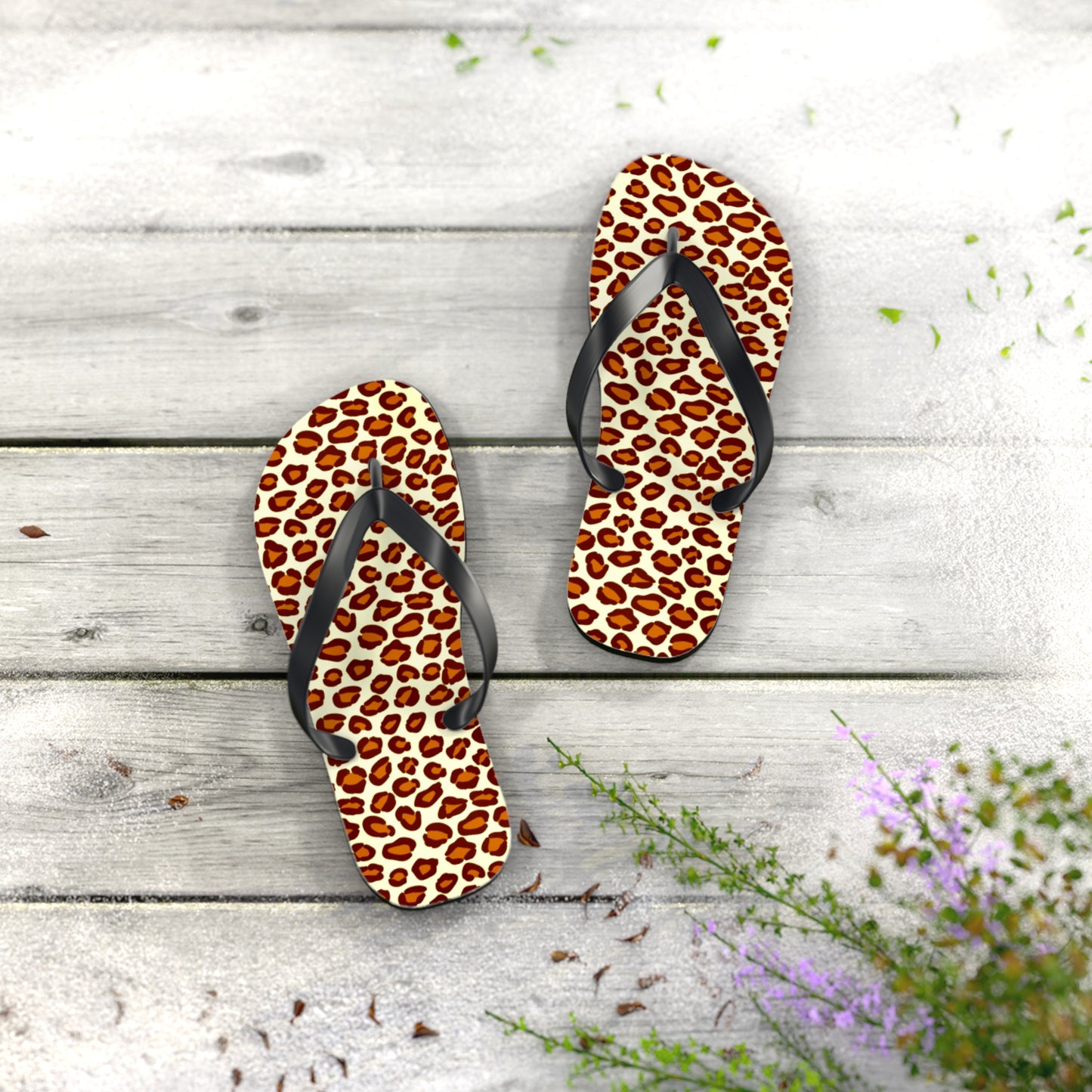 Hot Cheetah Flip Flops