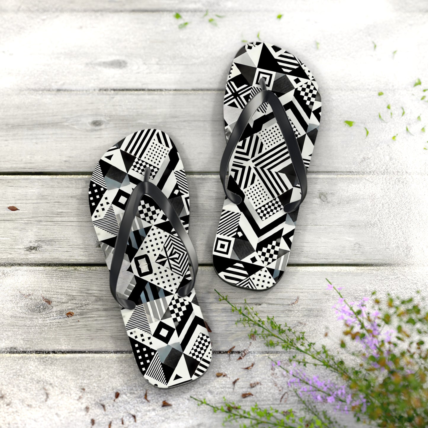 Monochrome Flip Flops