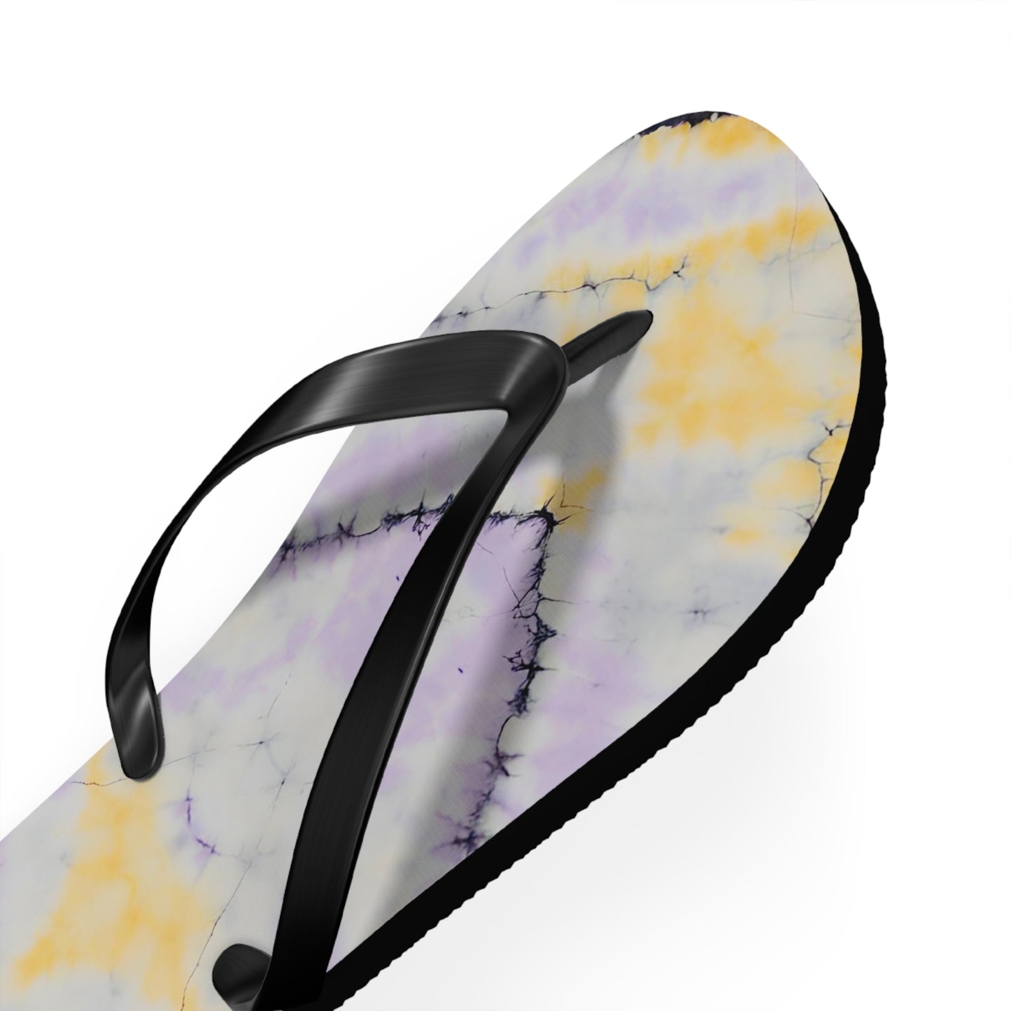 Cracked Tie Dye Flip Flops