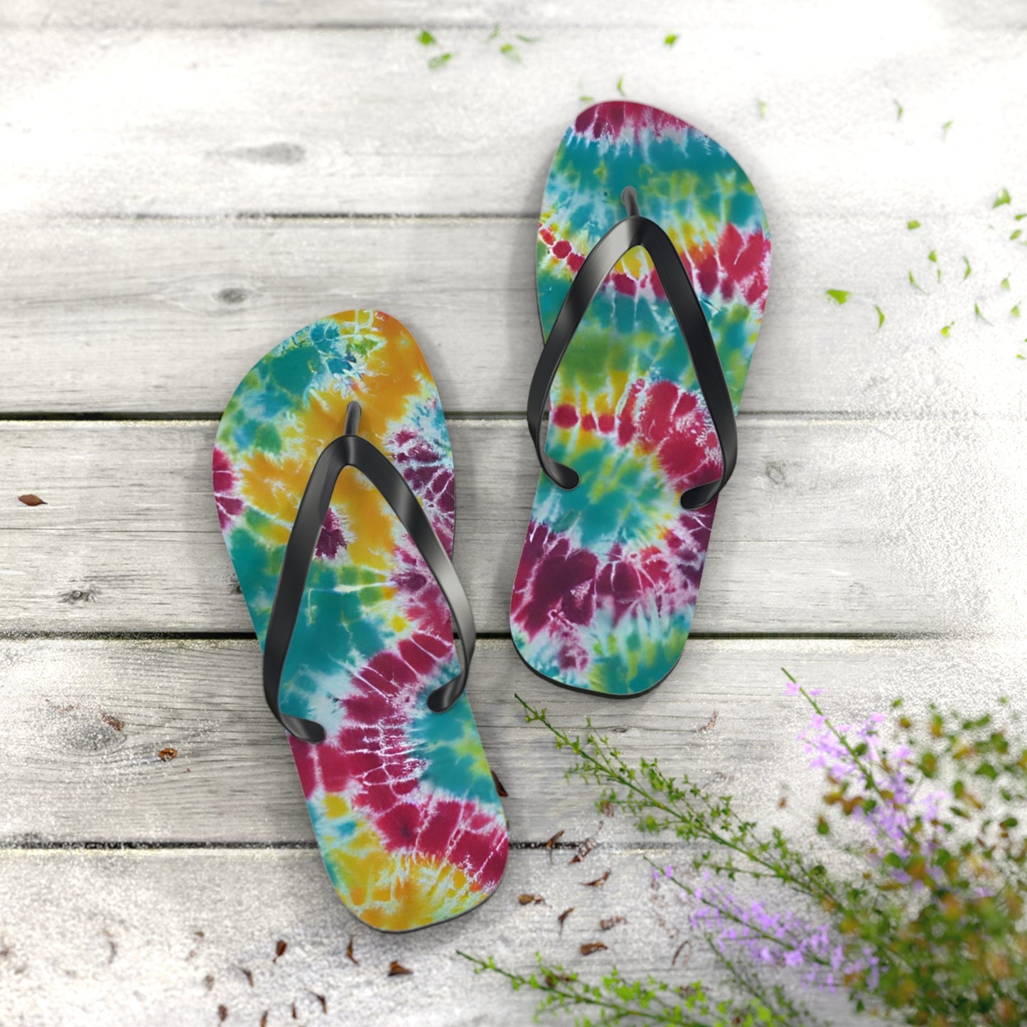 Tie Dye Cookout Flip Flops