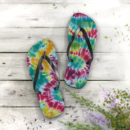 Tie Dye Cookout Flip Flops