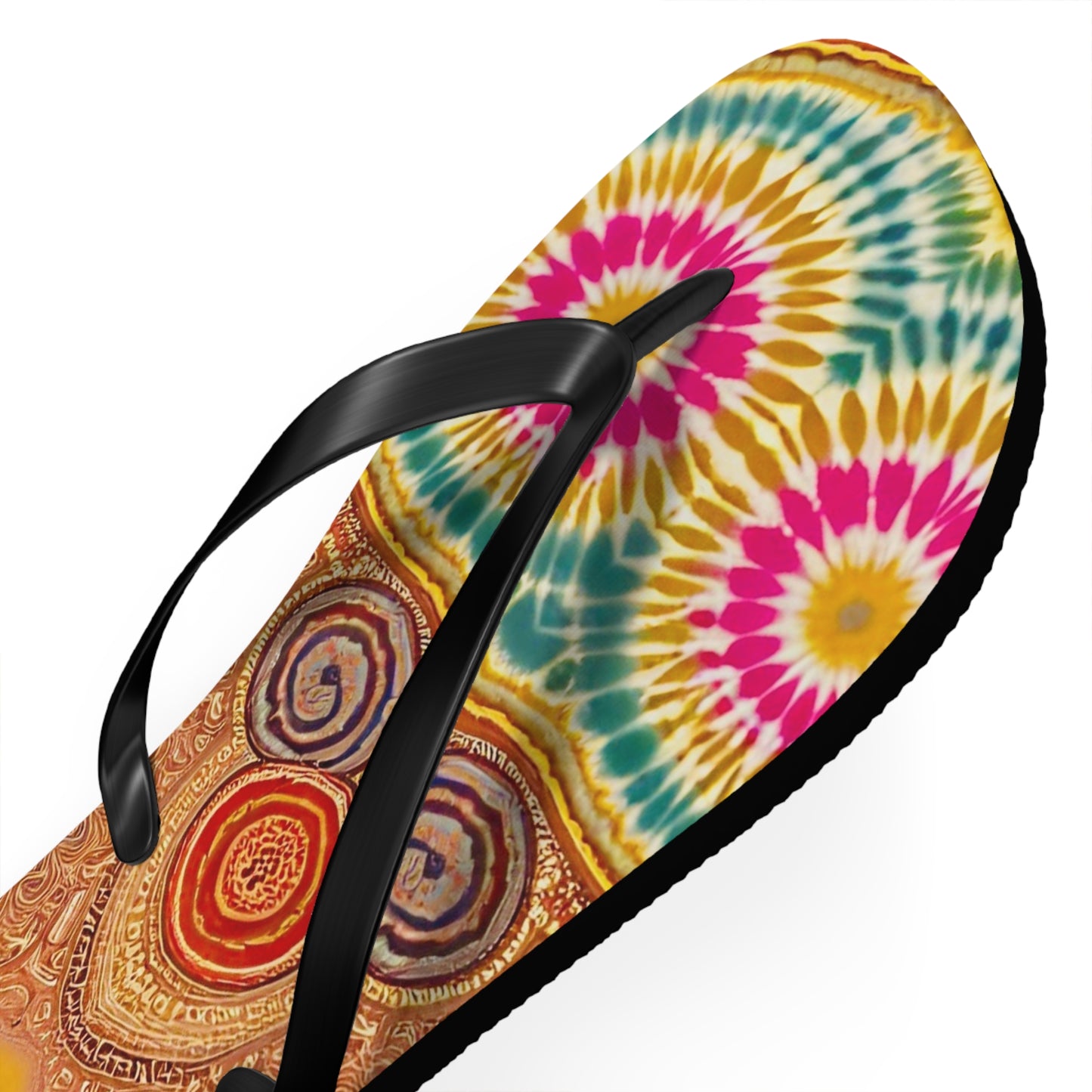 Tie Dye Art Flip Flops