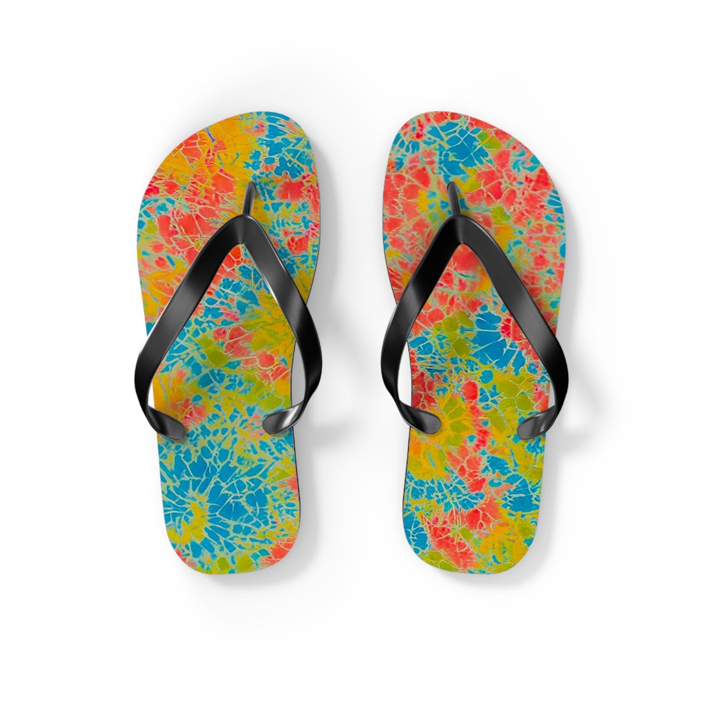 Tie Dye Glass Flip Flops