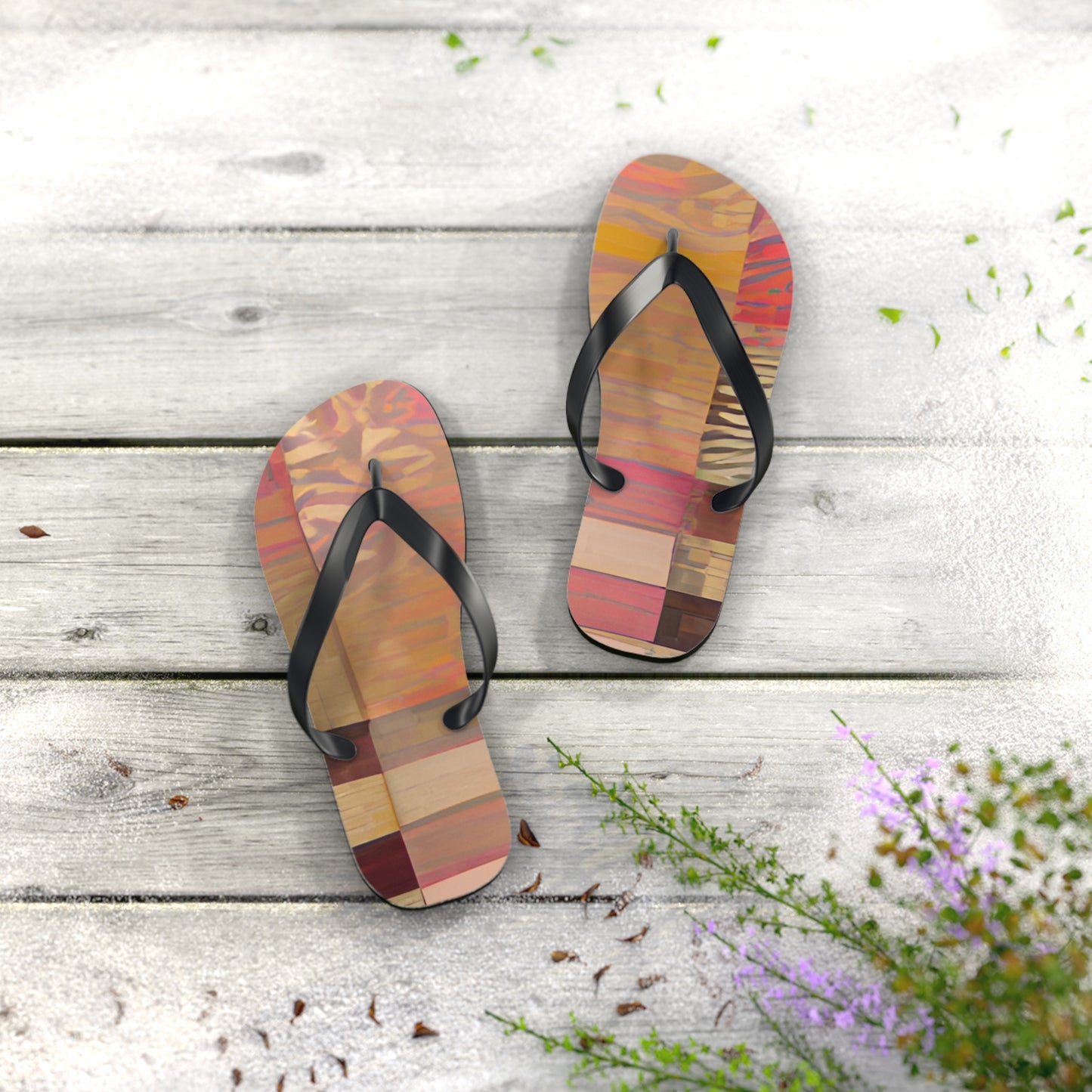 Tiger Fall Flip Flops